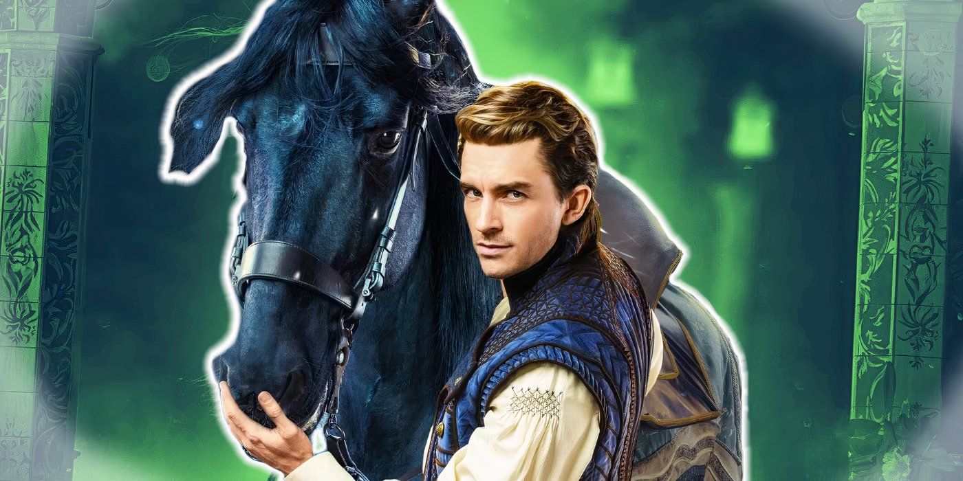 Fiyero is with his horse in Wicked