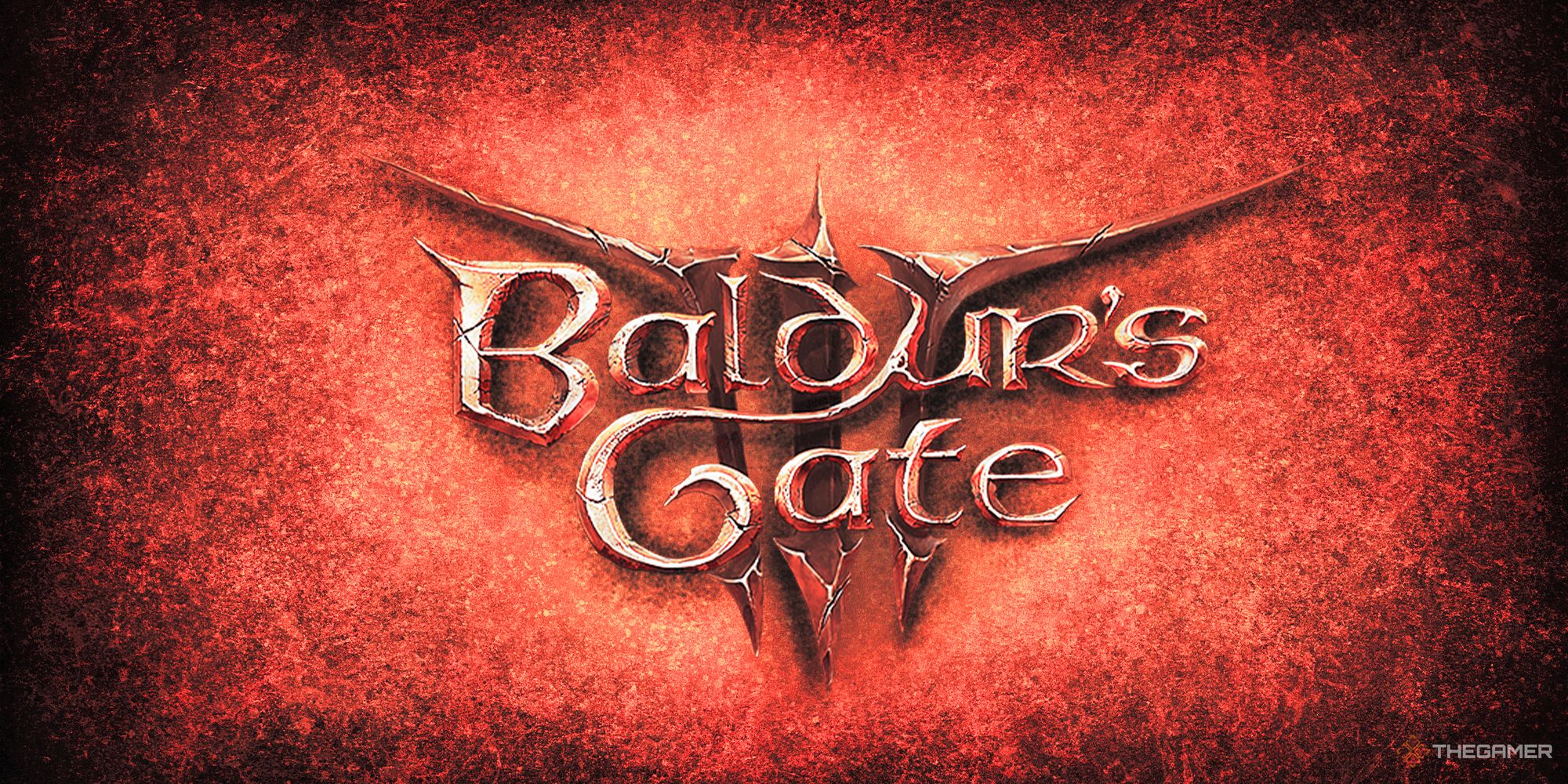 NEWS Baldur's Gate 3 logo over red background