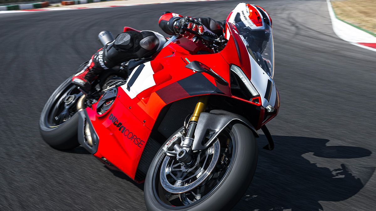 Ducati Panigale V4R on track