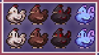 NEW! Now includes alternative eyes for all chickens!