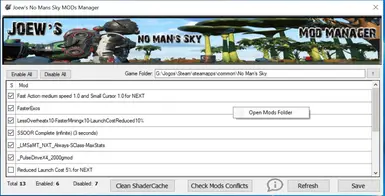 Joew's No Man's Sky Mod Manager