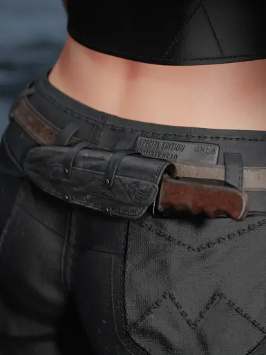 Combat Pants with Knife - close-up details