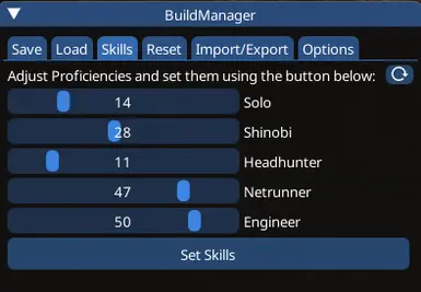 Manually set your skills/proficiencies