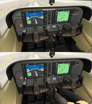 C172 difference between LOD0 (top) and LOD1 (bottom)