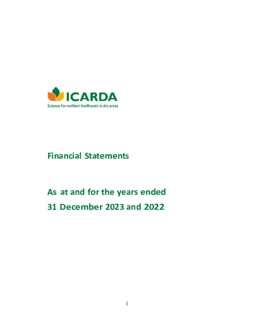 ICARDA 2023 FINANCIAL STATEMENTS