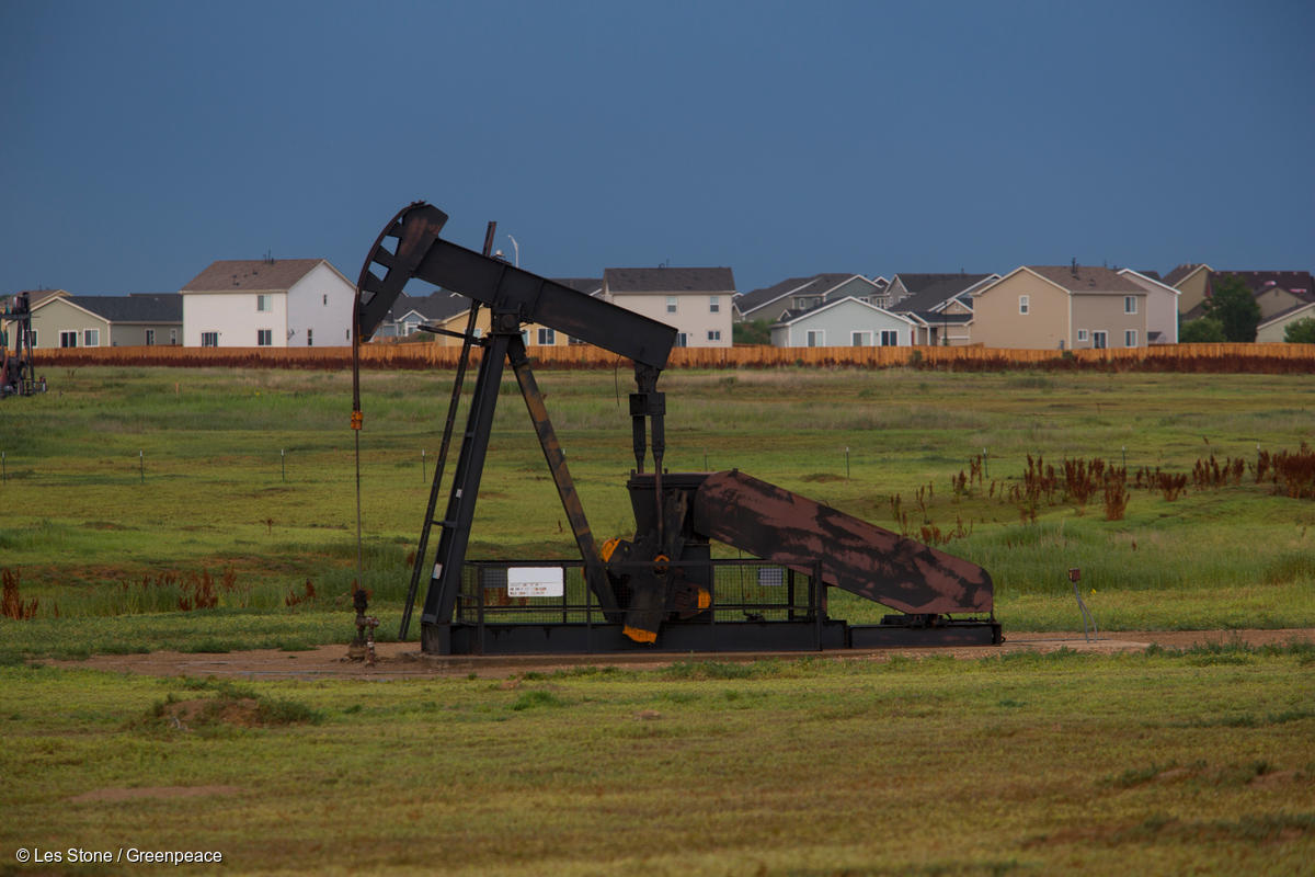 Pumpjack Oil Well near Homes