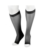 Juzo Sheer Black Open Toe Knee High Compression Sock 15-20 mmHg 2100AD10 Size II small image