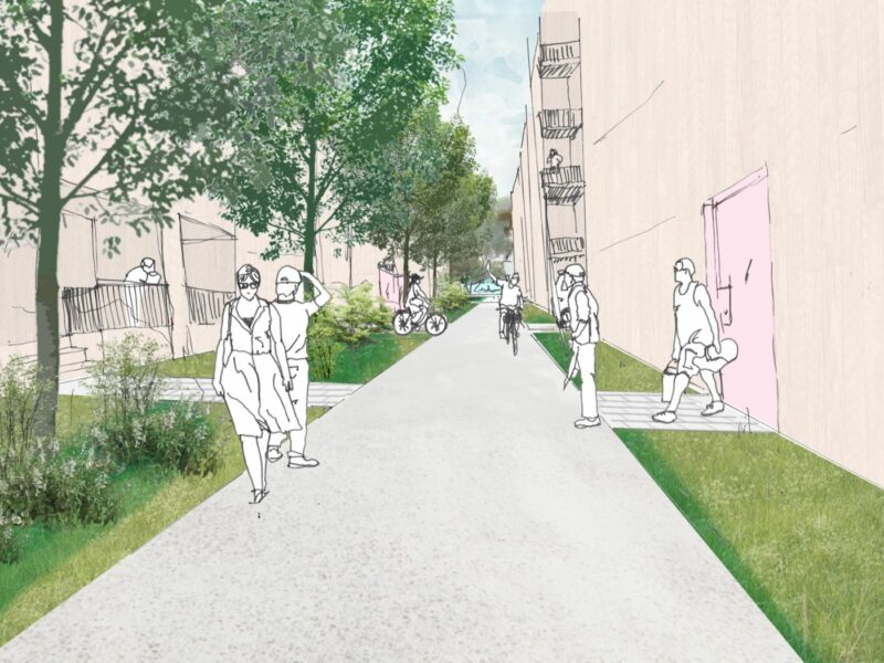 Une allée urbaine au quartier Citadelle (Crédits : Agence Ter)