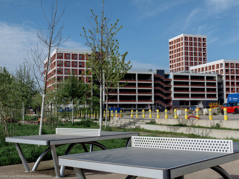 Le programme StarDock vu depuis la promenade des quais Starlette. (Crédits : Valentine Zeler pour Strasbourg Eurométropole)