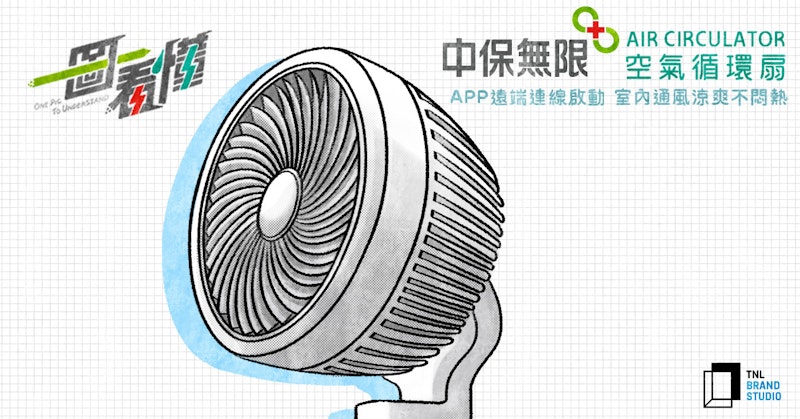 一圖看懂 中保無限+ AIR CIRCULATOR 空氣循環扇：快速降溫過一個清爽夏天不是夢