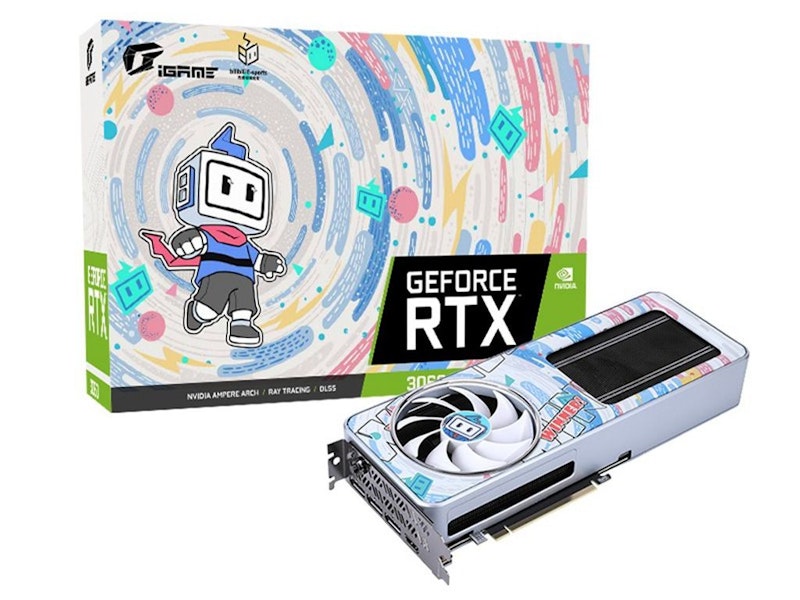 七彩虹在日本推出 bilibili 聯名款 iGame RTX 3060 bilibili E-sports Edition OC 12G ，採類似 Founder Edition 的正反雙風扇散熱器