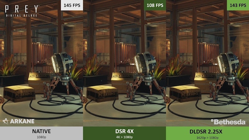 NVIDIA 在新版 Game Ready 驅動加入基於 AI 的 DLDSR 深度學習動態超解析技術，為 RTX 顯示卡專用功能