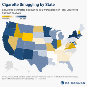 cigarette smuggling 2022, united states