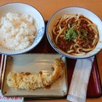 あやがわうどん - ランチセットのそぼろカレーうどん