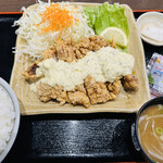 田子作 - チキン南蛮定食(ごはん大盛り) 1100円(税込)