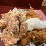 Robata Restaurant Boa - 日替わりランチ（750円）この日は唐揚げ&アジフライ