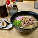 飯野屋 - 肉（大）と、巻き寿司