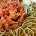 そばの神田東一屋 - 紅しょうが天そば¥490内　ザクザクしょうが天うまい