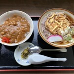 味久 - 天ぷらそばと半カレー