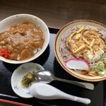 味久 - 天ぷらそばと半カレー