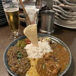 curry bar nidomi - 夜のおまかせnidomiカレー「混盛」