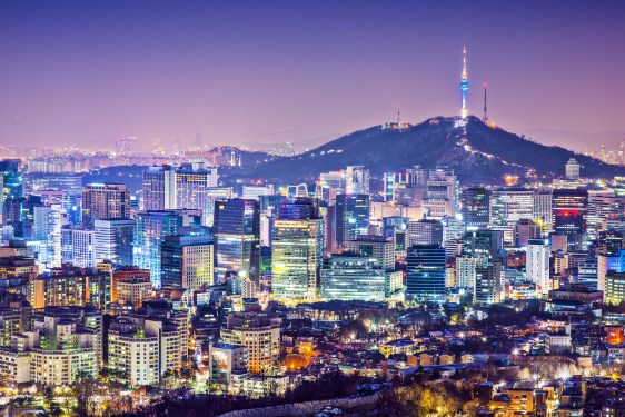 Seoul skyline at night