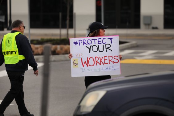 Amazon Workers At Staten Island Warehouse Strike Over Coronavirus Protection