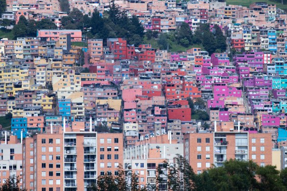 Full Frame Shot Of Residential Buildings, Bogota