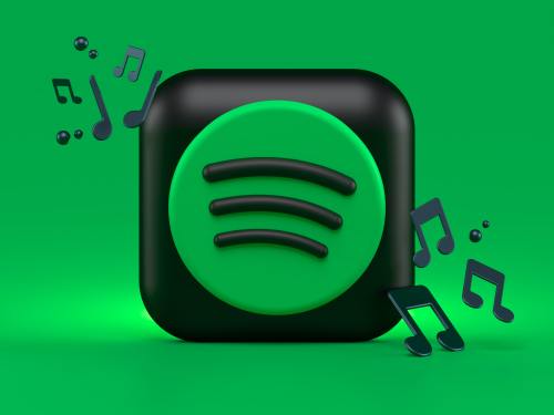 3D model of Spotify logo