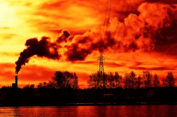 Air pollution clouds the skies