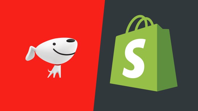 jd.com and shopify logos