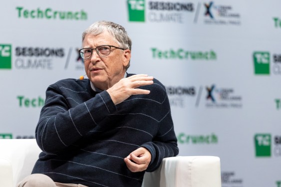 Bill Gates on stage at TC Sessions: Climate 2022