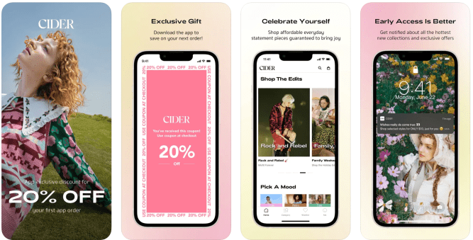 Cider app on smartphones