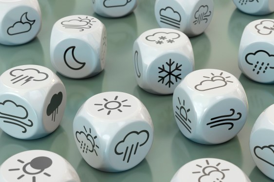 Dice with Weather symbols