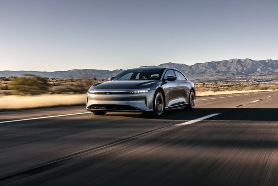 Lucid Air on the road