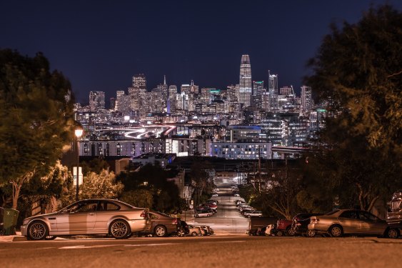 A view of downtown San Francisco from the Potrero Hill neighborhood. This image has not been cropped.