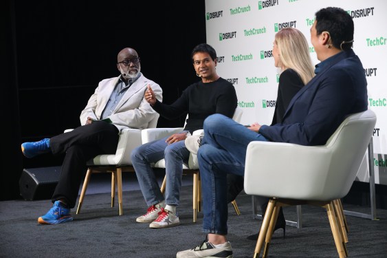 Photo of "How to Stretch Your Venture Dollars" panel: Walter Thompson, Anamitra Banerji, Frédérique Dam and Rick Yang