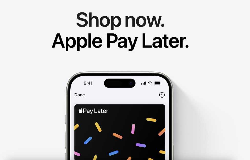 Shop now. Apple Pay later header over iPhone ...