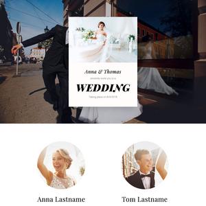 webová šablona pro a Wedding website