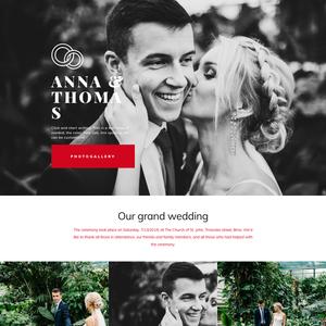 webová šablona pro a Wedding website