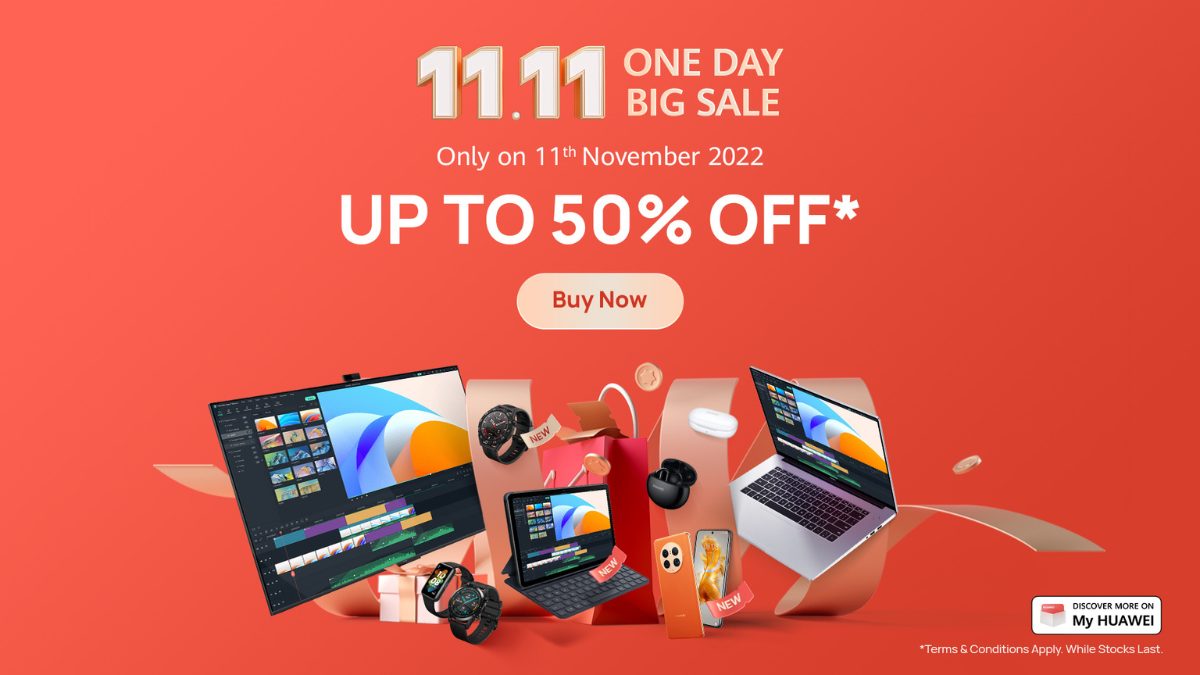 Huawei 11.11 One Day Big Sales Offer Up To 50% Discount And Exclusive Gifts 5