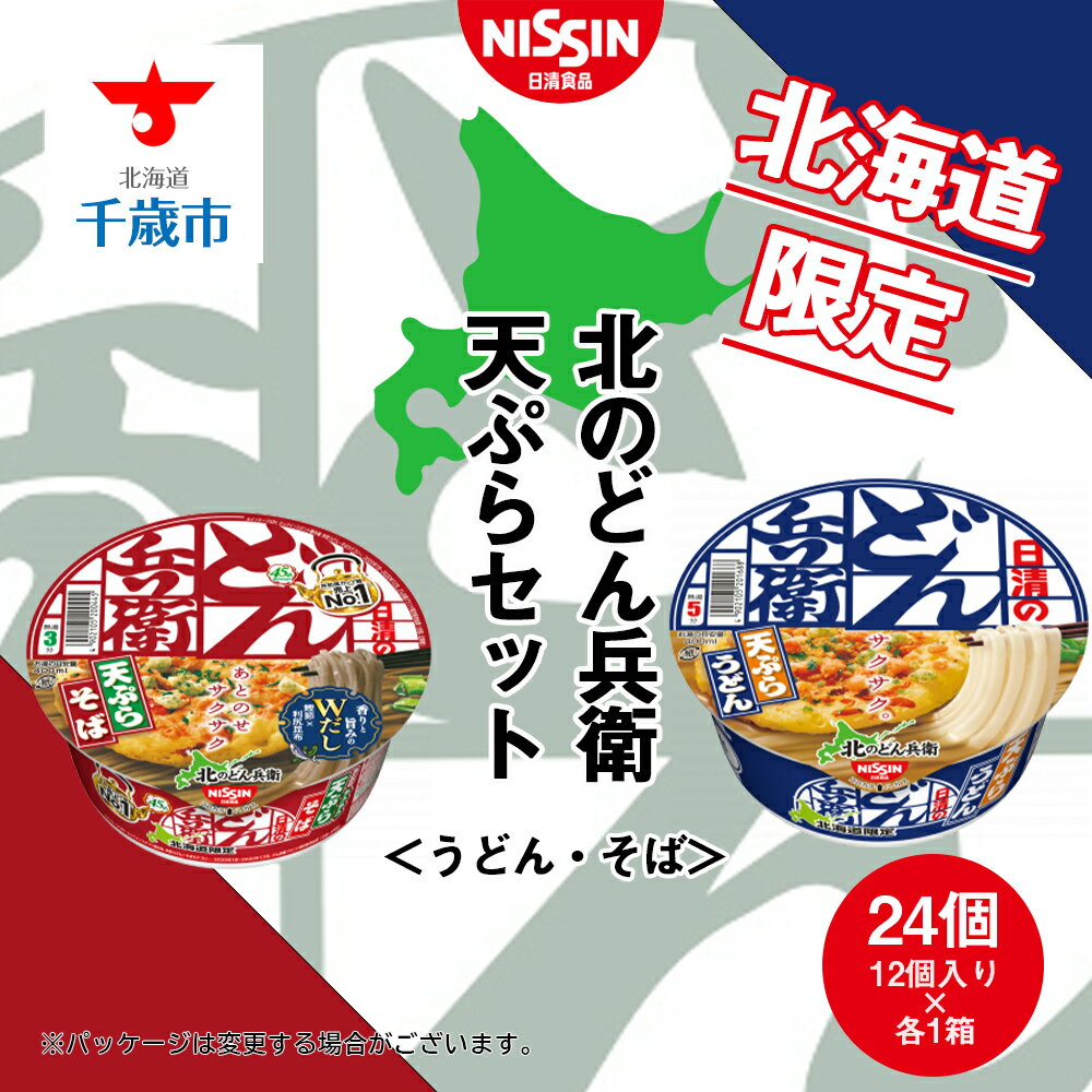 【ふるさと納税】 日清　北のどん兵衛　天ぷらセット＜うどん・