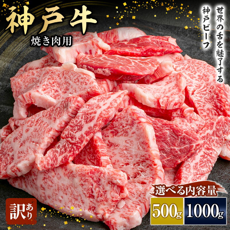 【ふるさと納税】神戸牛 訳あり 焼肉用 500g～1000g