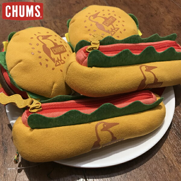 【CHUMS】Hot Dog Pouch＆Hamburger Pouch　　チャムス/ホットドッグポーチ/ハンバーガーポーチ/ポーチ/かばん/バッグ/ケース/小物/ペンケース/収納/食べ物/ファーストフード/グッズ/撥水/撥油/防汚性能/アウトドア/