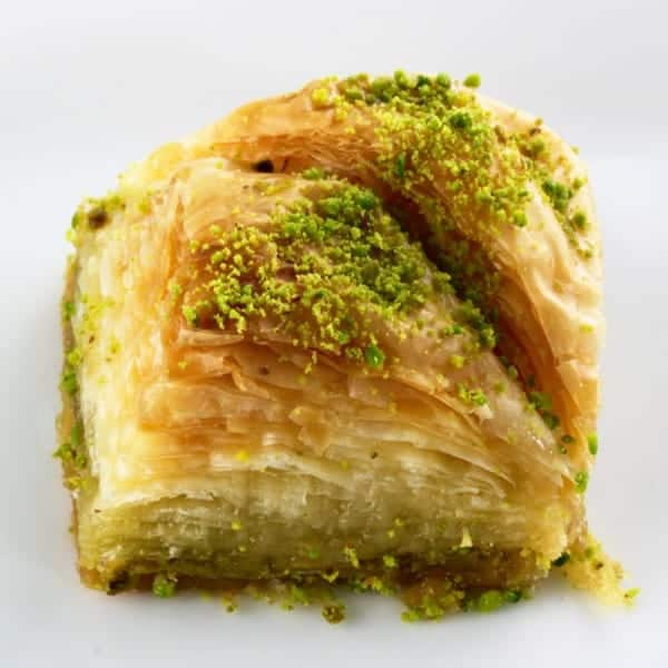 ELIT - ピスタチオ入りドライバクラヴァ甘さ控えめ 12個 - 350 GR - ELIT Dry ( Less syrup ) Baklava with Pistachio 12 pcs (350gr)