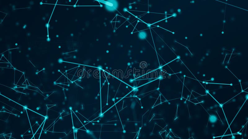 Abstract Technology network connects and atoms science concept background futuristic motion graphic background royalty free stock image