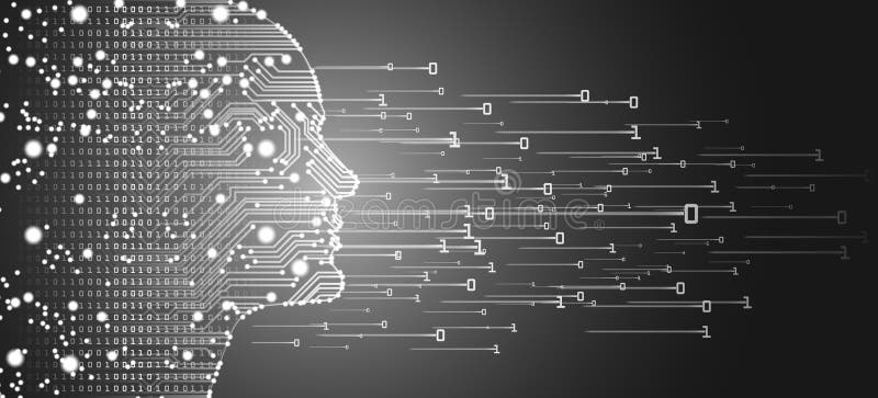 Big data and artificial intelligence concept. stock image