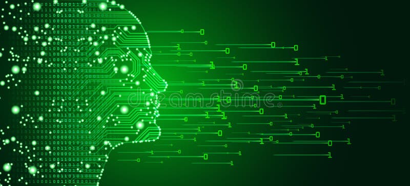 Big data and artificial intelligence concept. stock photo