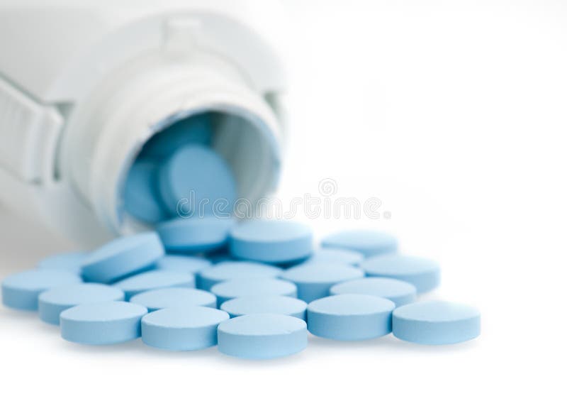 Bottle of analgesic pills royalty free stock image