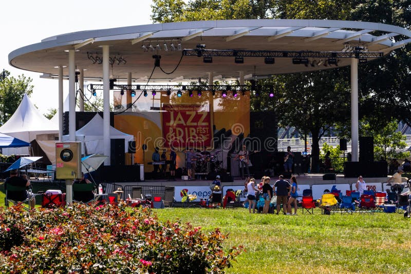 Columbus, Ohio - July 20, 2019 - Jazz and Rib Festival royalty free stock photos